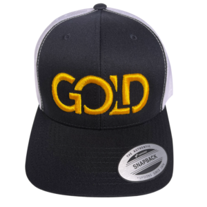 GOLD Original Black & White Snapback Hat